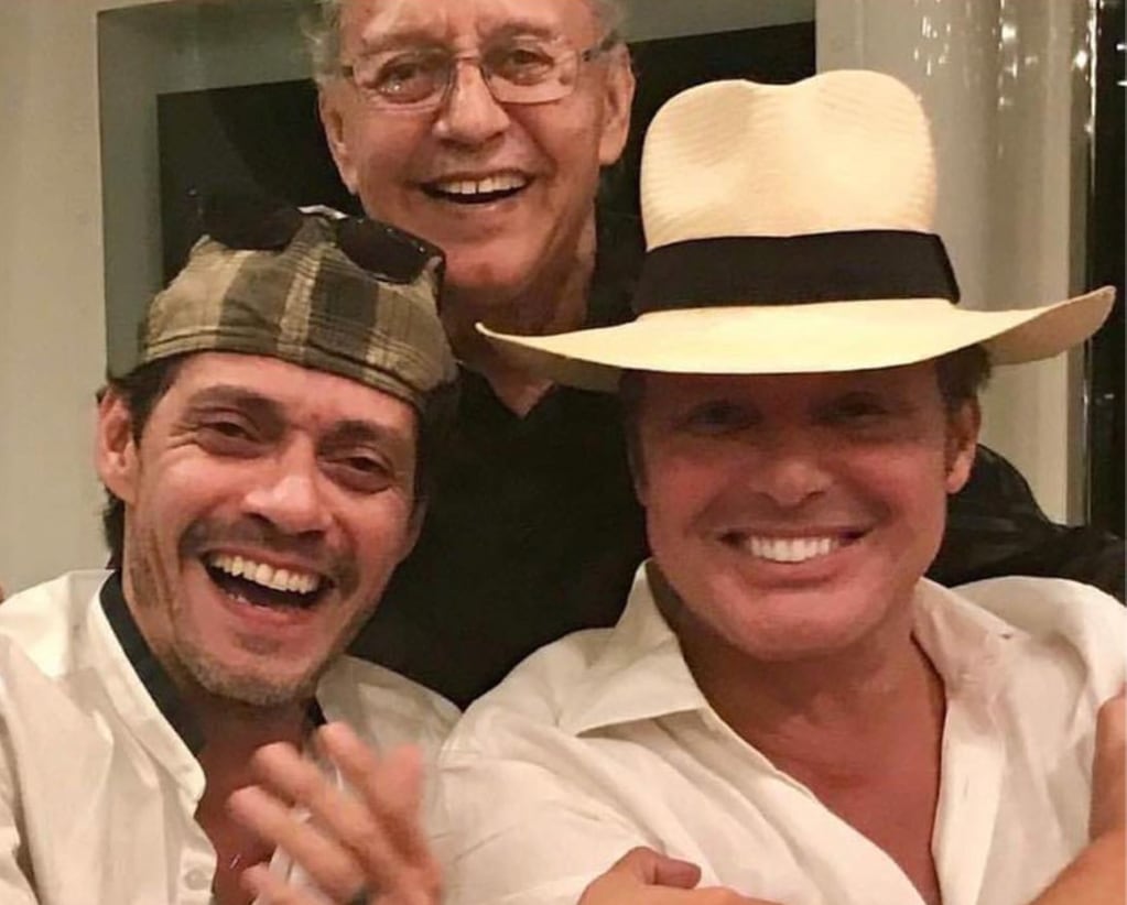 Luis Miguel junto a Hugo y Marc Anthony.