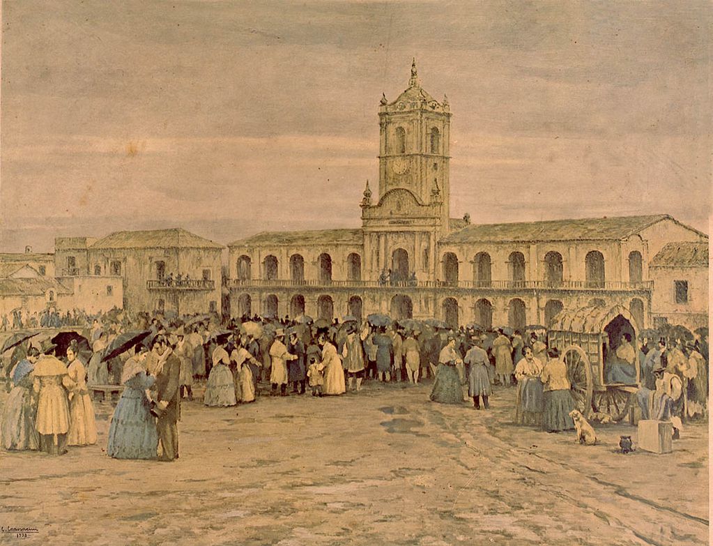 Una ilustración del Cabildo en 1810 (Archivo)