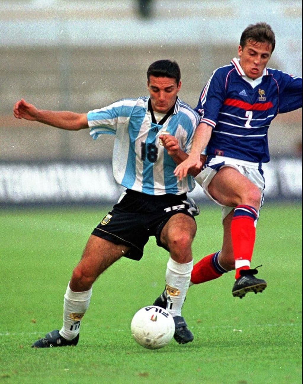 El entrenador de la Selección Argentina jugó la final del torneo Esperanzas de Toulon ante Francia.