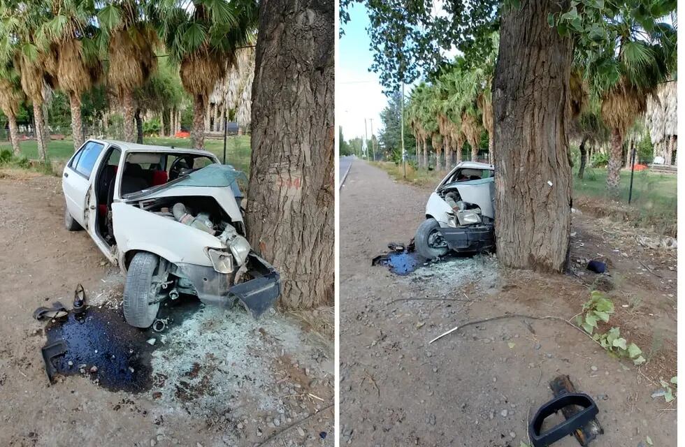 Cuatro jóvenes resultaron heridos tras chocar contra un árbol en Maipú