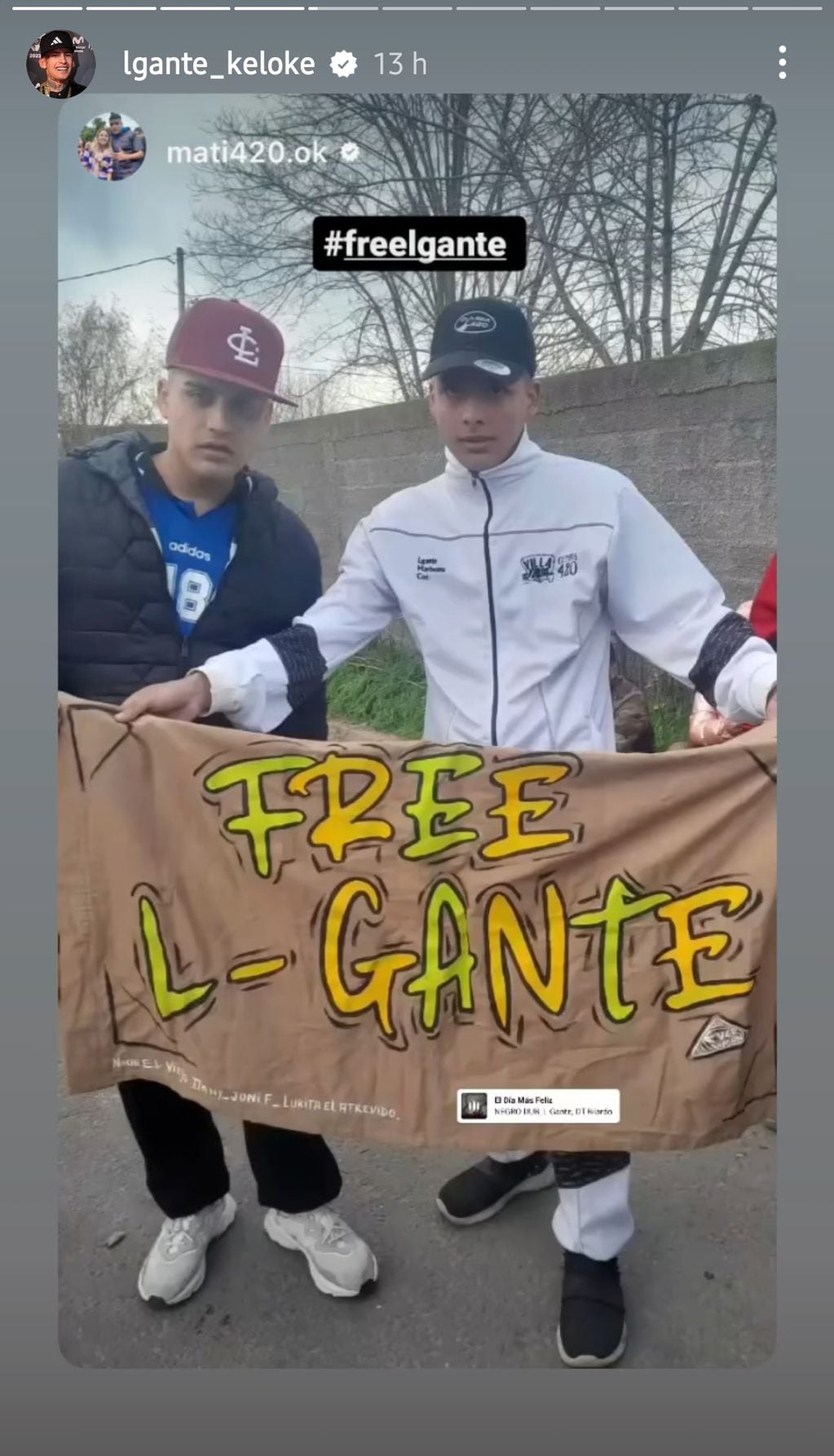 L-Gante y su pedido de libertad (Captura de pantalla)