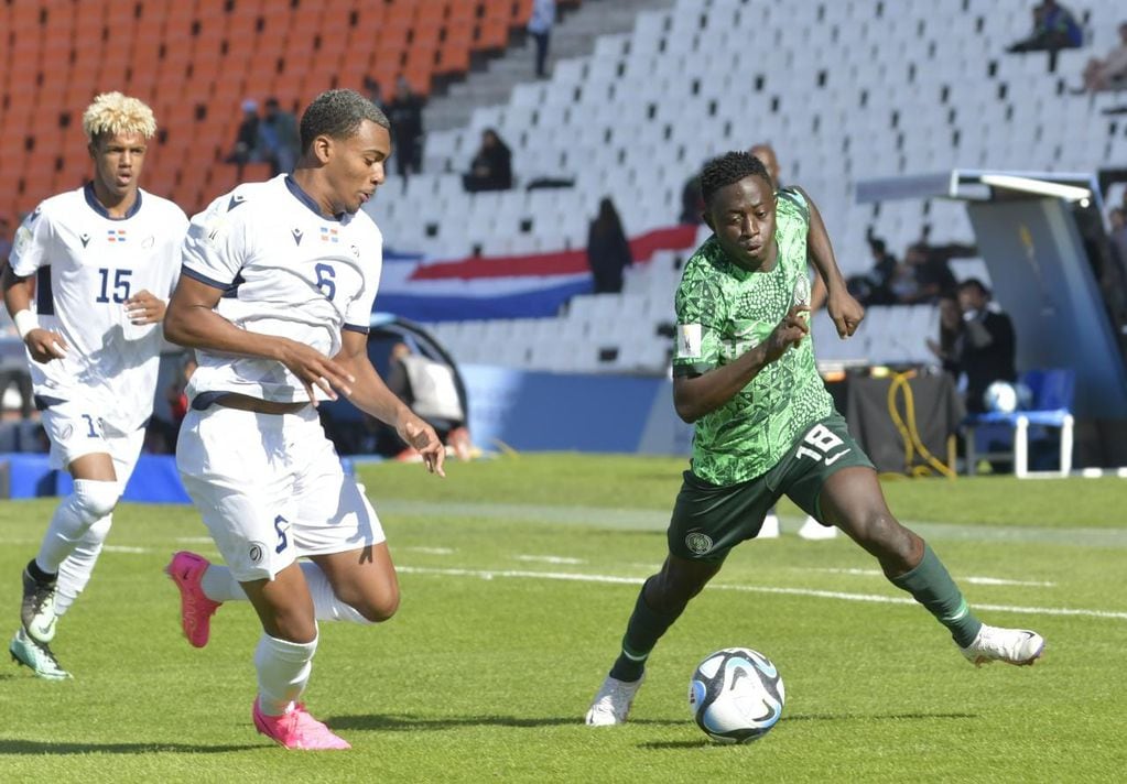 Nigeria vs. Dominicana, el primer partido en Mendoza del Mundial SUB 20 2023. / Orlando Pelichotti (Los Andes).