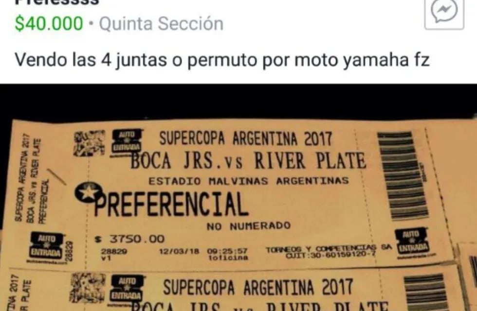 Lo de siempre: piden hasta $40 mil en Facebook por entradas para Boca-River 