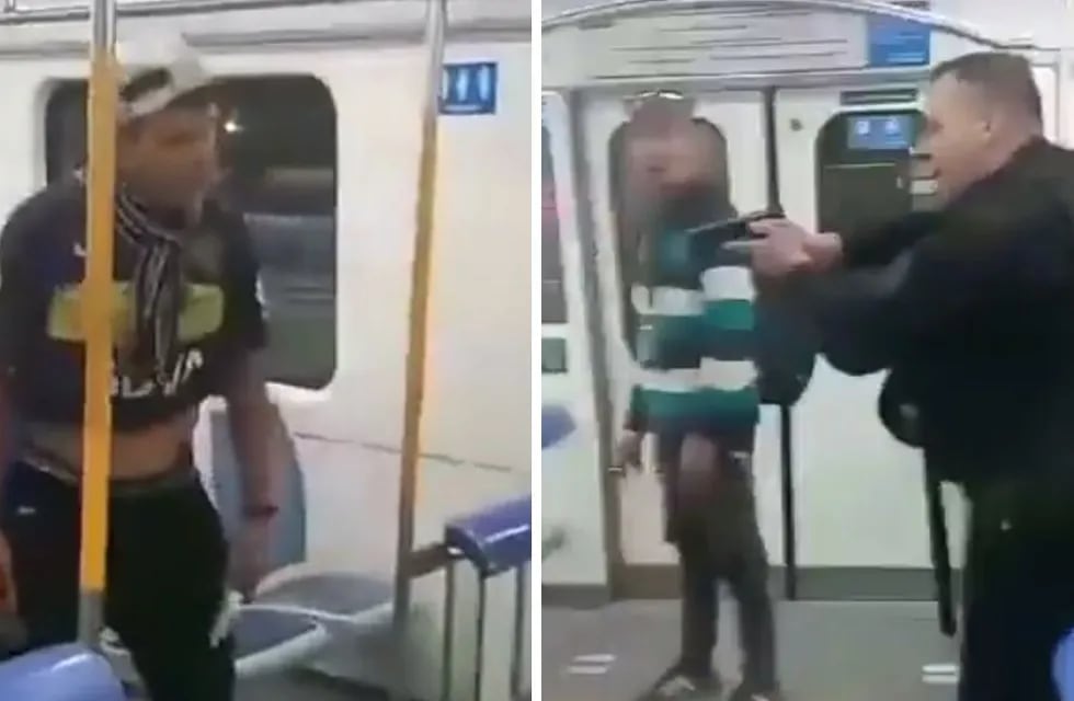 Tensión sobre el tren: un hincha de Boca sacó un cuchillo, amenazó a un policía y terminó detenido