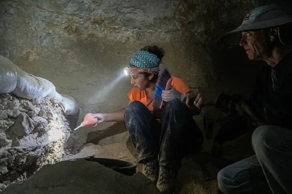 Excavaciones en "la cueva del horror" en Israel