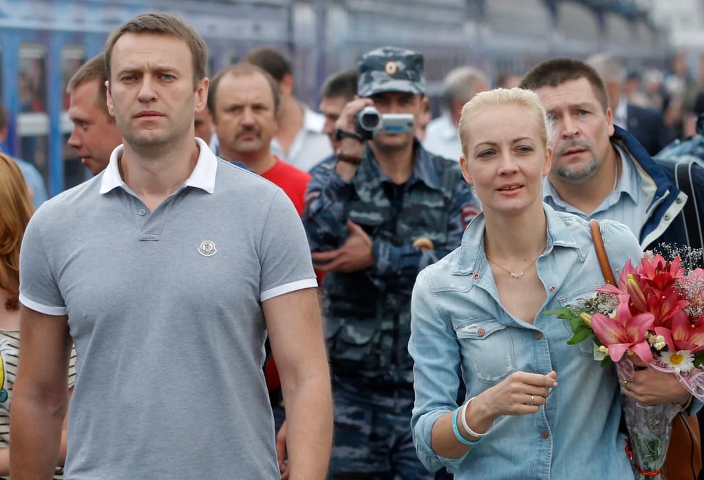 Alexei Navalny y Yulia Navalnaya, en Moscú en 2013. Foto: Vanity Fair