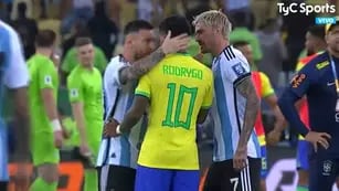 El tenso cruce entre Messi y Rodrygo