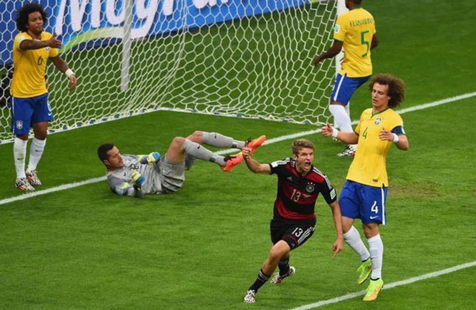 Imborrable. Por las semifinales del Mundial 2014, el conjunto Germano humilló al dueño de casa, Brasil, y lo eliminó al golearlo por 7-1. / LOS ANDES