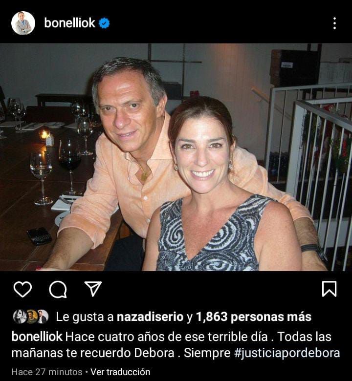 El mensaje de Marcelo Bonelli por la muerte de Débora Pérez Volpin.