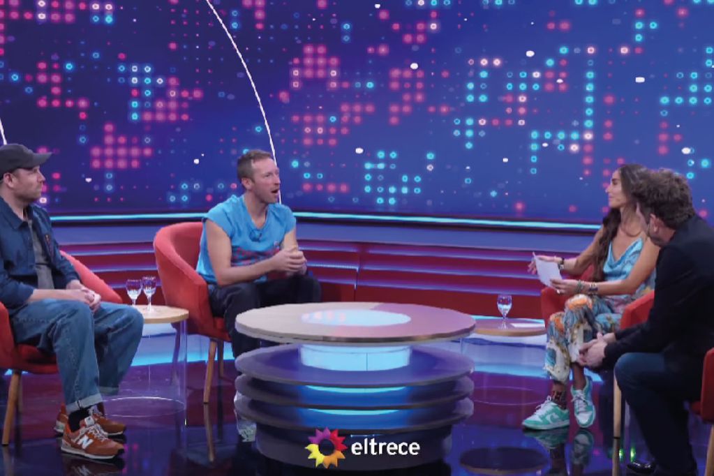 Coldplay dialogó con Juana Viale y Bebe Contepomi. (Captura El Trece)
