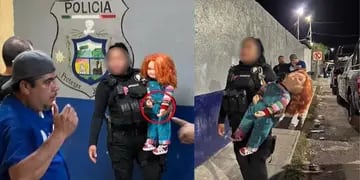 Insólito video: Detienen a un muñeco Chucky que aterrorizaba en las calles de México