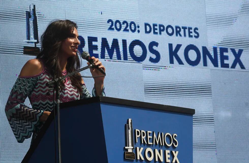 Gabriela Sabatini durante la entrega de premios Konex. / Télam