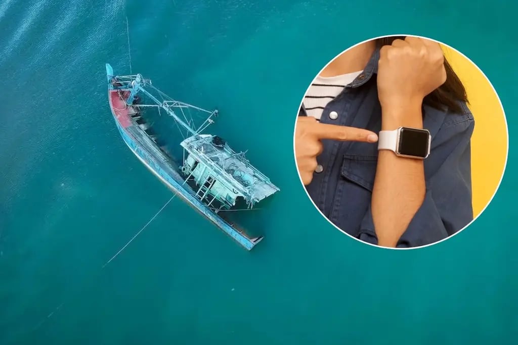 Fue rescatado después de 23 horas en el Mar gracias a un detalle ingenioso de su reloj