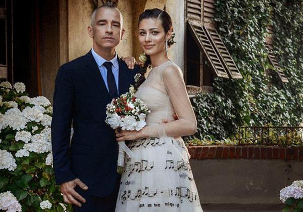 Eros Ramazzotti se casó con una modelo 26 años menor