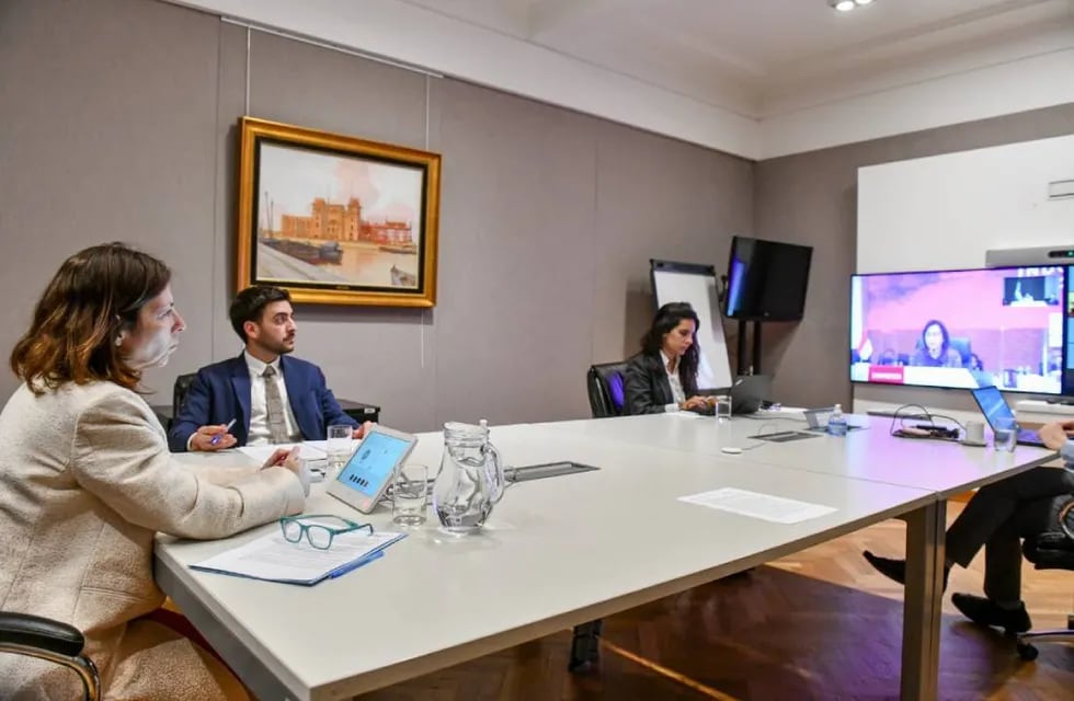 La ministra de Economía, Silvina Batakis, participó de manera virtual del primer día de reuniones de ministros y ministras de Finanzas y presidentes de Bancos Centrales del G20.