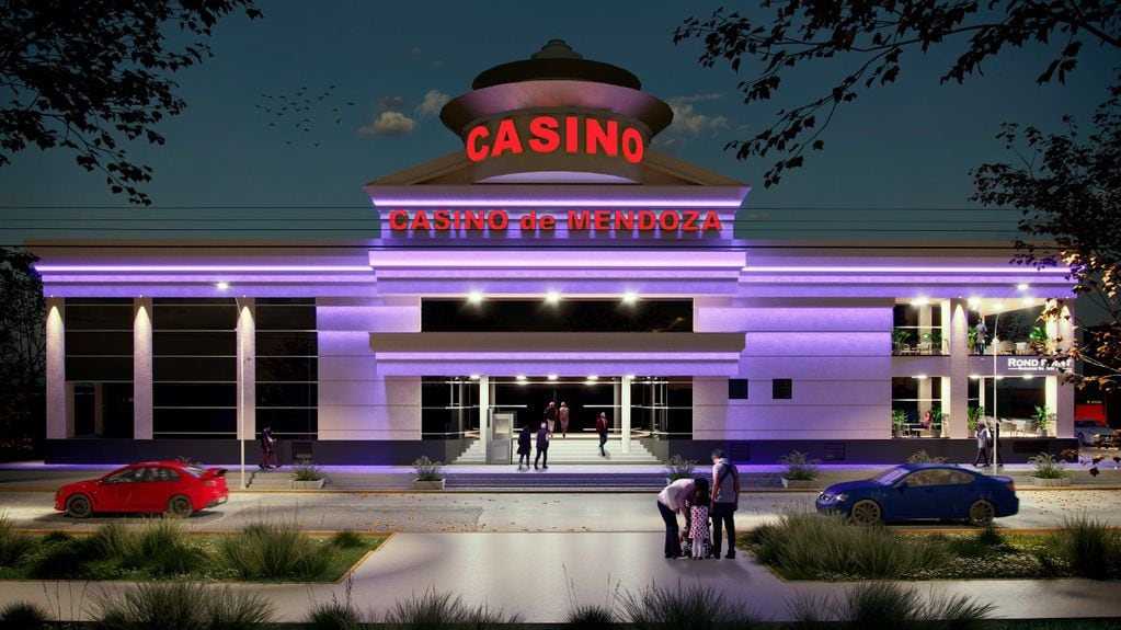 El ganador de la concesión quiere unificar el ingreso al Casino de Mendoza por calle Brasil. Así se verá el ingreso desde plazoleta Barraquero.