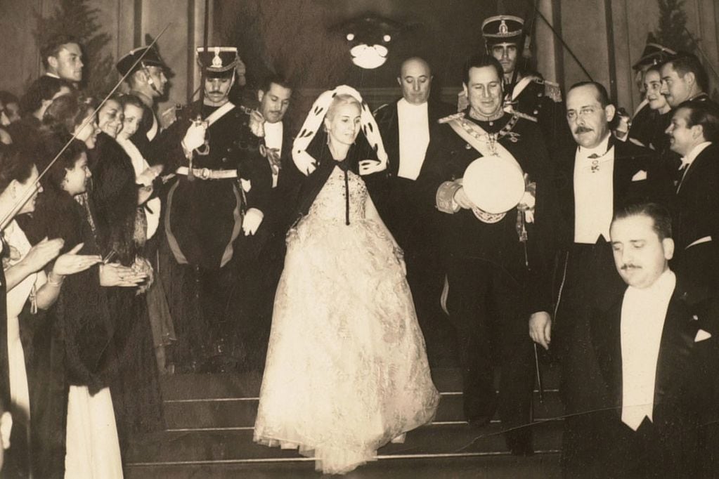1949. Perón y Evita. Durante el peronismo fue utilizado para muchos actos políticos.