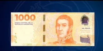 Nuevo billete de $1.000 con la imagen de San Martín: ¿cómo saber si es falso?