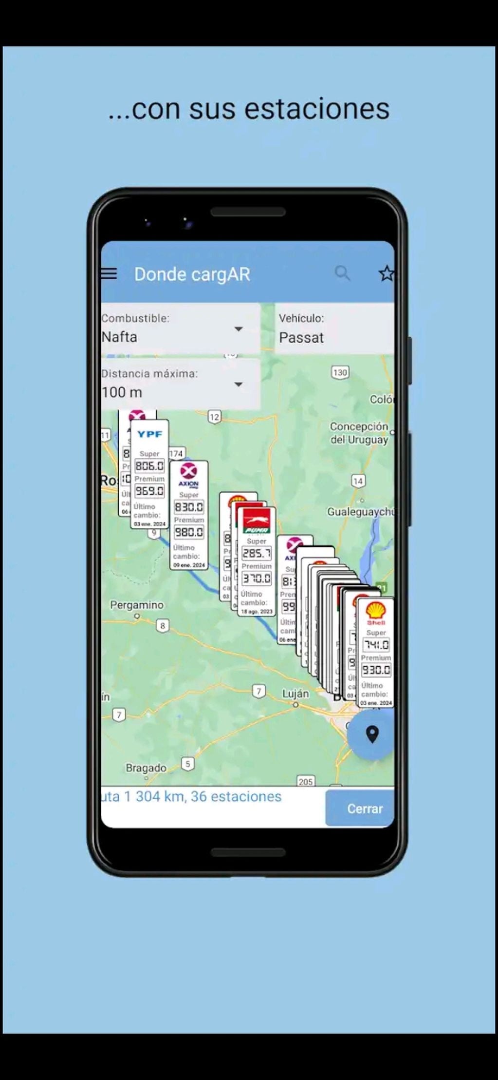 "Donde cargAr", una aplicación útil para los conductores. Foto Captura: Play Store