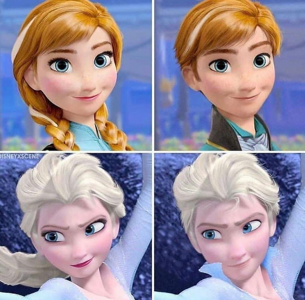 Ana y Elsa de Frozen.