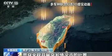 China difundió una animación que simula un bombardeo a Taiwán