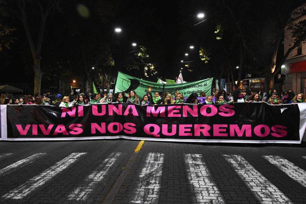 La marcha “Ni Una Menos” también se manifestó en varias ocasiones en Mendoza. Foto: Los Andes