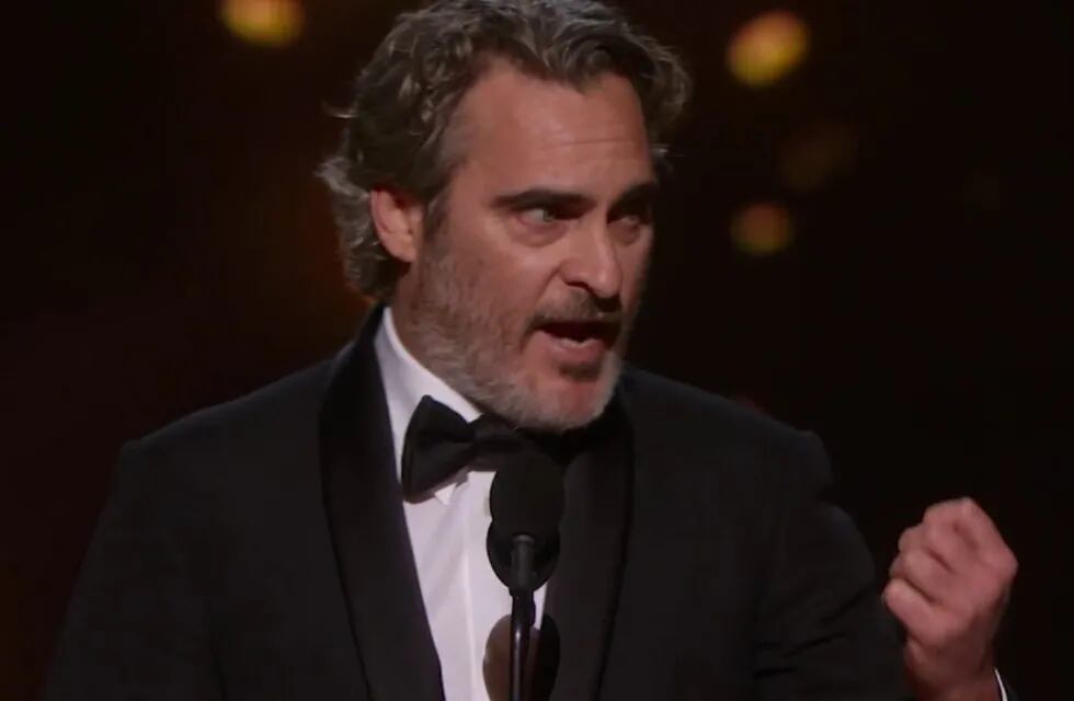 El polémico discurso de Joaquin Phoenix en los Premios Oscar. / Gentileza