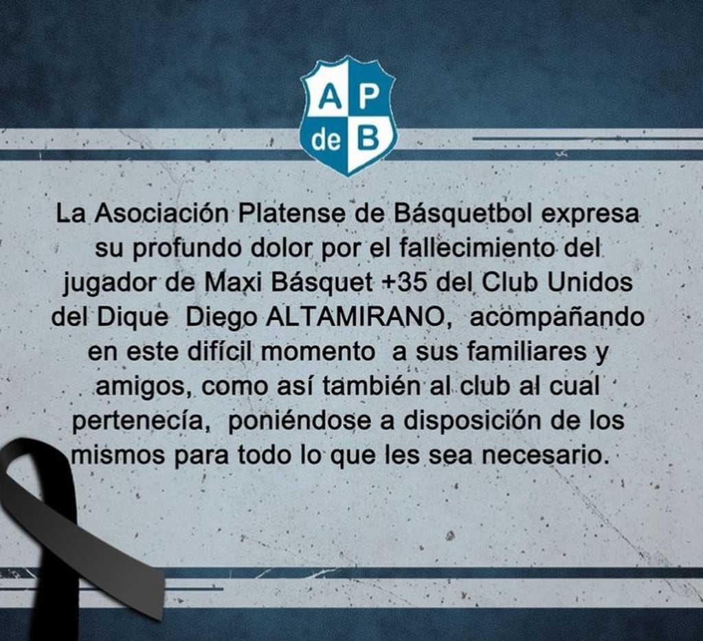 Un hombre falleció mientras jugaba un partido de básquet en La Plata  - Instagram AP de B