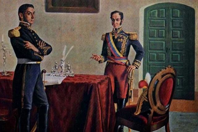 San Martín con Bolívar
