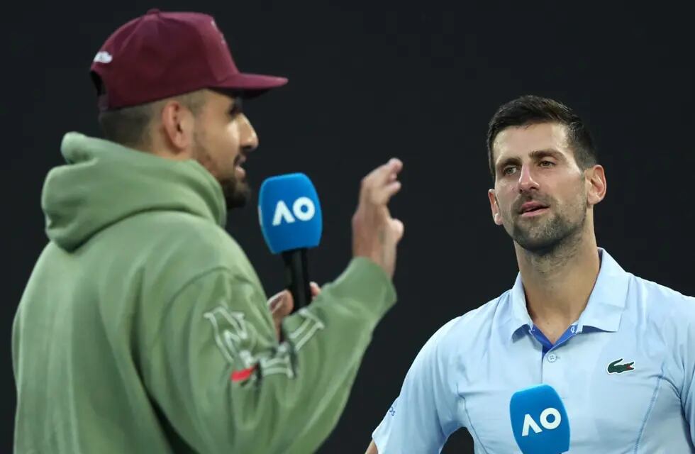 Djokovic fue entrevistado por Kyrgios tras su victoria en el Australia Open