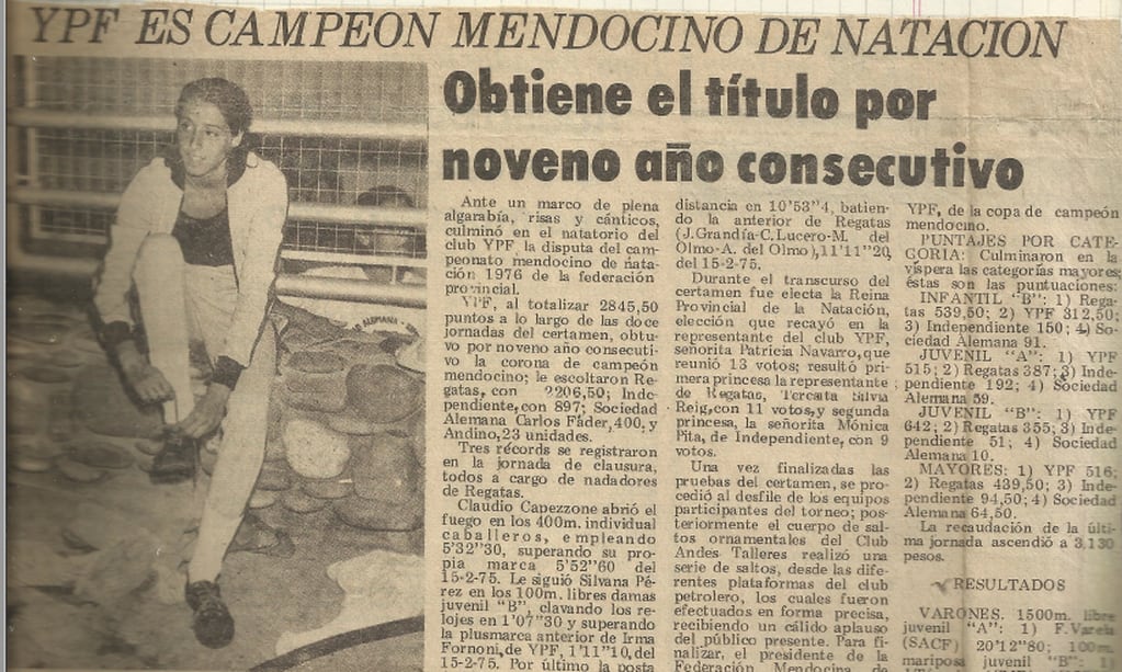 YPF campeón de natación en la provincia de Mendoza: noveno título consecutivo. / Gentileza.