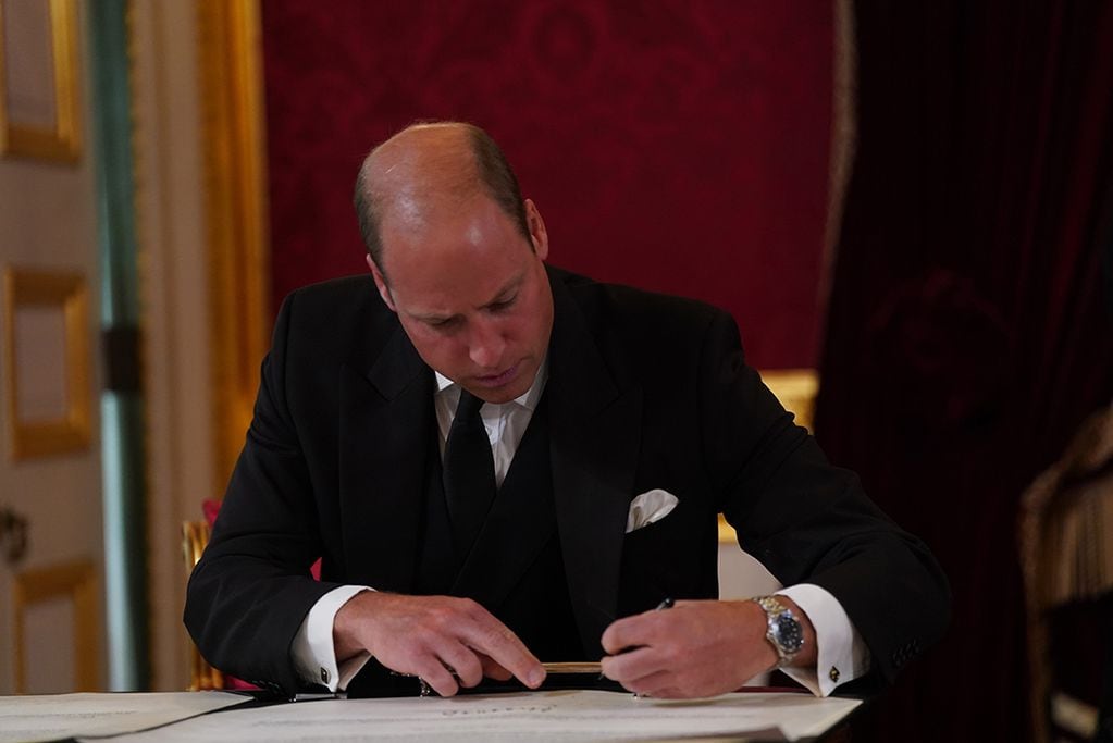 William, en la ceremonia de proclamación de Carlos III (AP).