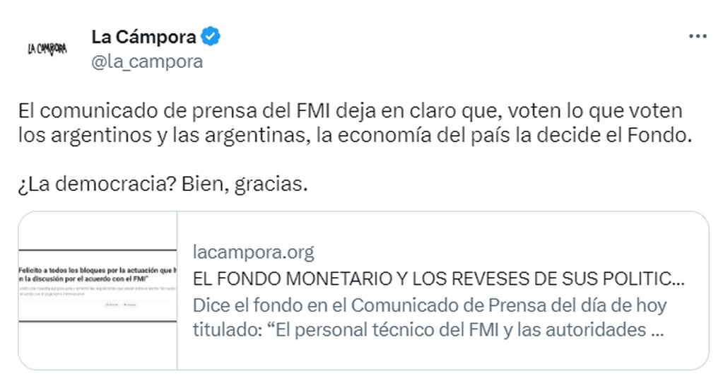 Twitter La Cámpora