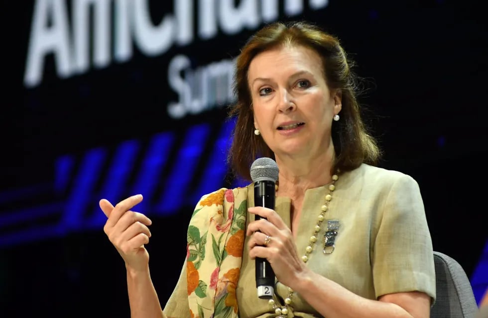 Diana Mondino, Ministra de Relaciones Exteriores, durante su paso por AmCham Summit 2024. Foto: Noticias Argentinas.