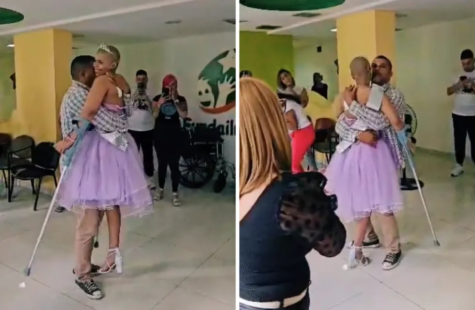 Un padre bailó el vals junto a su hija que tiene cáncer en la sala del hospital. TikTok