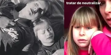 Fernanada Vives y su hija Brisa, de 9 años, quien recibió un mensaje en redes de un pedófilo