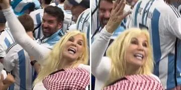 Susana Giménez dijo presente en el partido de Argentina
