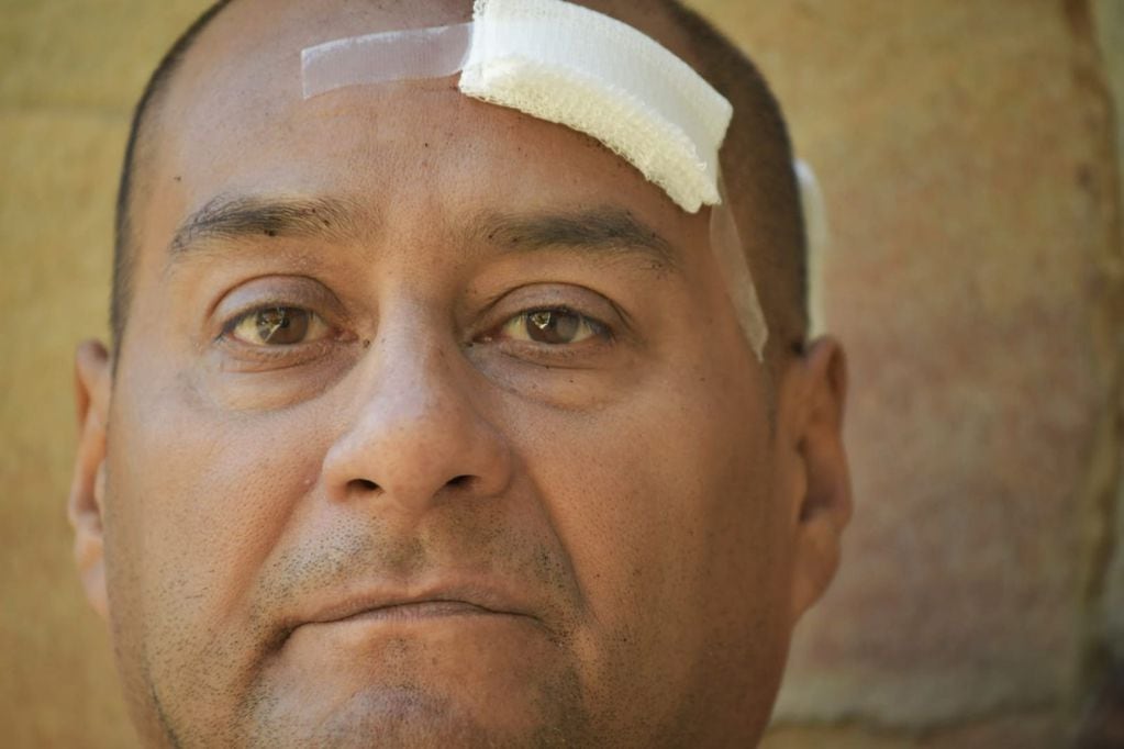 Roberto Milesi, taxista atacado por delincuentes en Godoy Cruz (Orlando Pelichotti / Los Andes)
