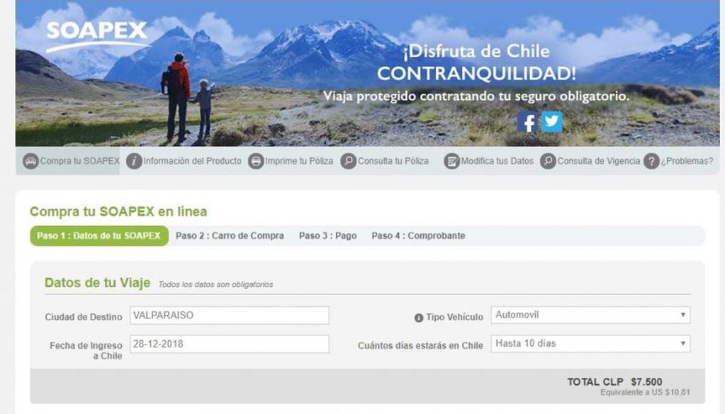 El Soapex sigue siendo obligatorio en Chile: cuánto cuesta, cómo sacarlo y de cuánto es la multa si no lo llevo. Foto: Captura Web.