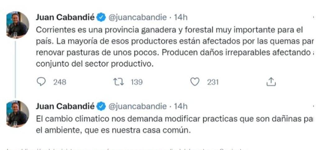 Juan Cabandié quedó en el centro de la controversia, tras culpar a productores rurales por los incendios en Corrientes.