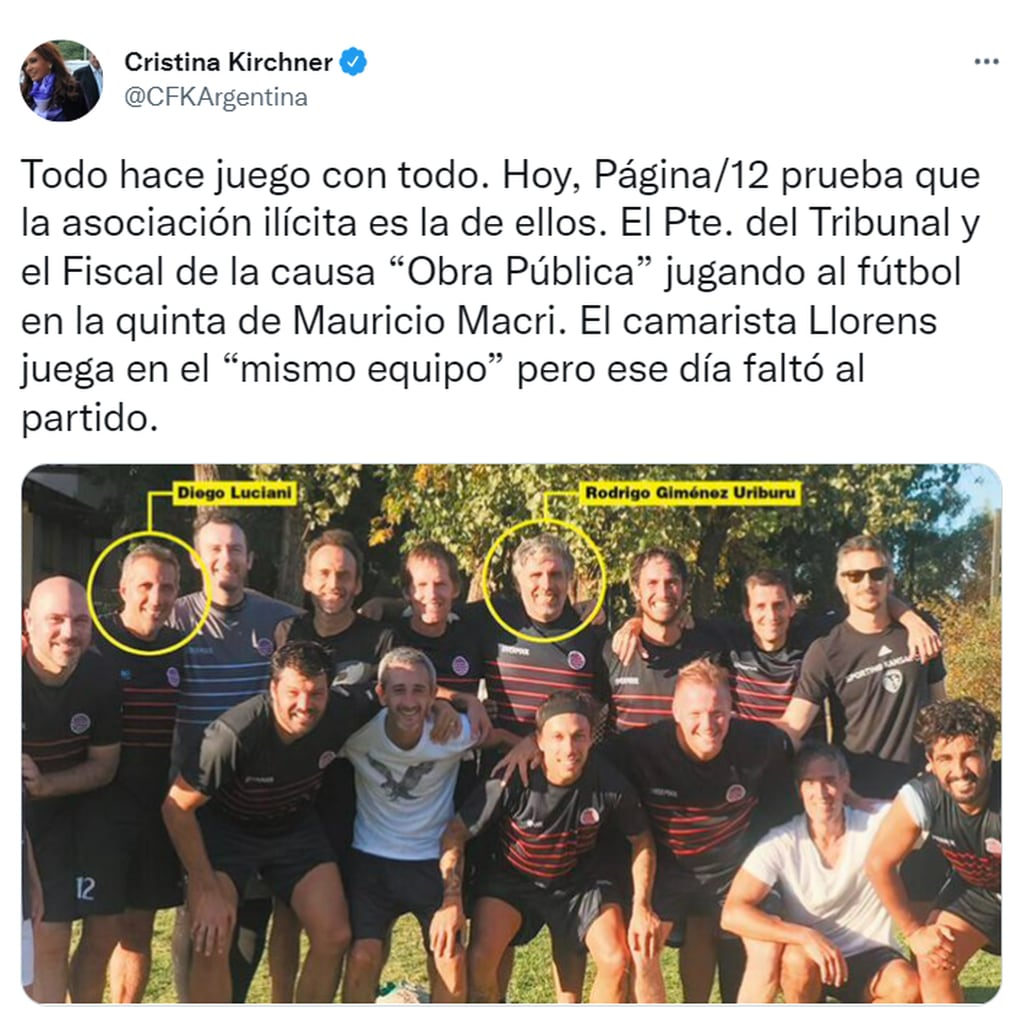 Twitter Cristina Kirchner