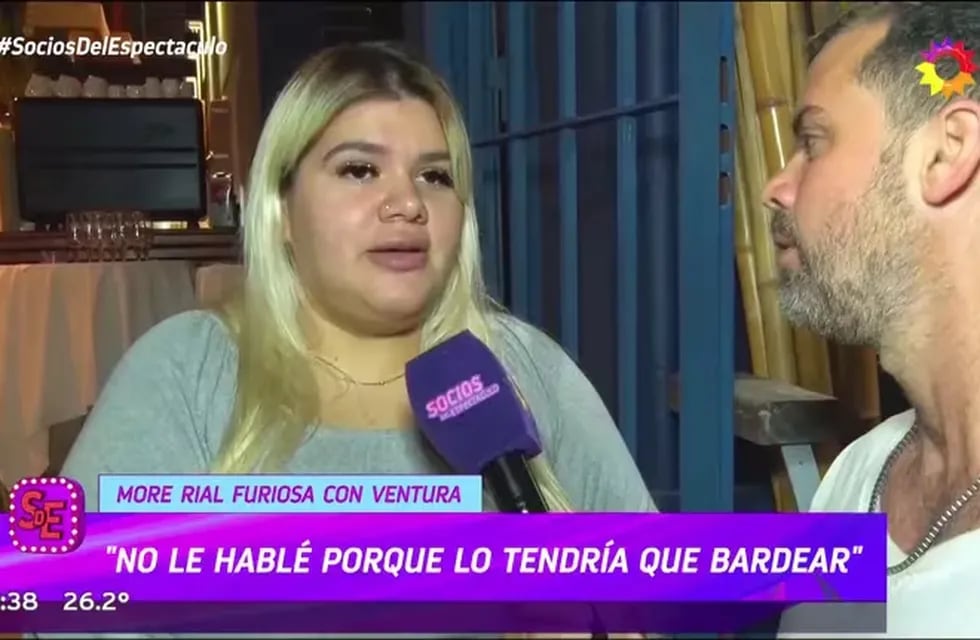 More Rial enojada con Luis Ventura por revelar que está embarazada. - Captura de video