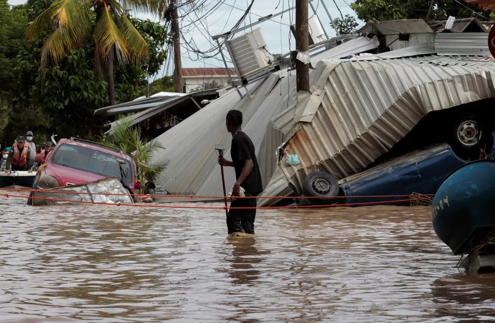 Daños producidos por el ciclón Eta. Foto: AP