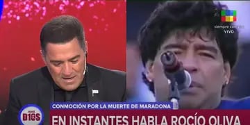 Marino Iúdica se quebró por la muerte de Diego Maradona