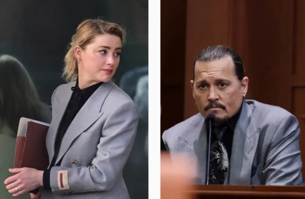 Johnny Depp y Amber Heard en juicio.