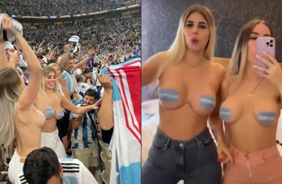Video: una argentina festejó en topless el título mundial de la albiceleste y se hizo viral.