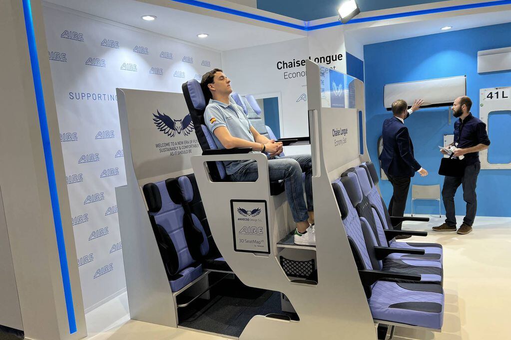Su diseño aprovecha el limitado espacio de la cabina de un avión en sus tres dimensiones. Foto: Web