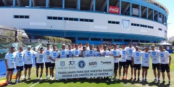 La Academia no sólo se destaca en el fútbol. Racing Solidario, su departamento social, es uno de los mejores del país en este aspecto.