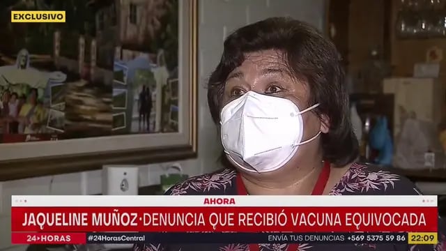 Jaqueline Muñoz, una de las mujeres chilenas a las a las que les dieron la segunda dosis distinta