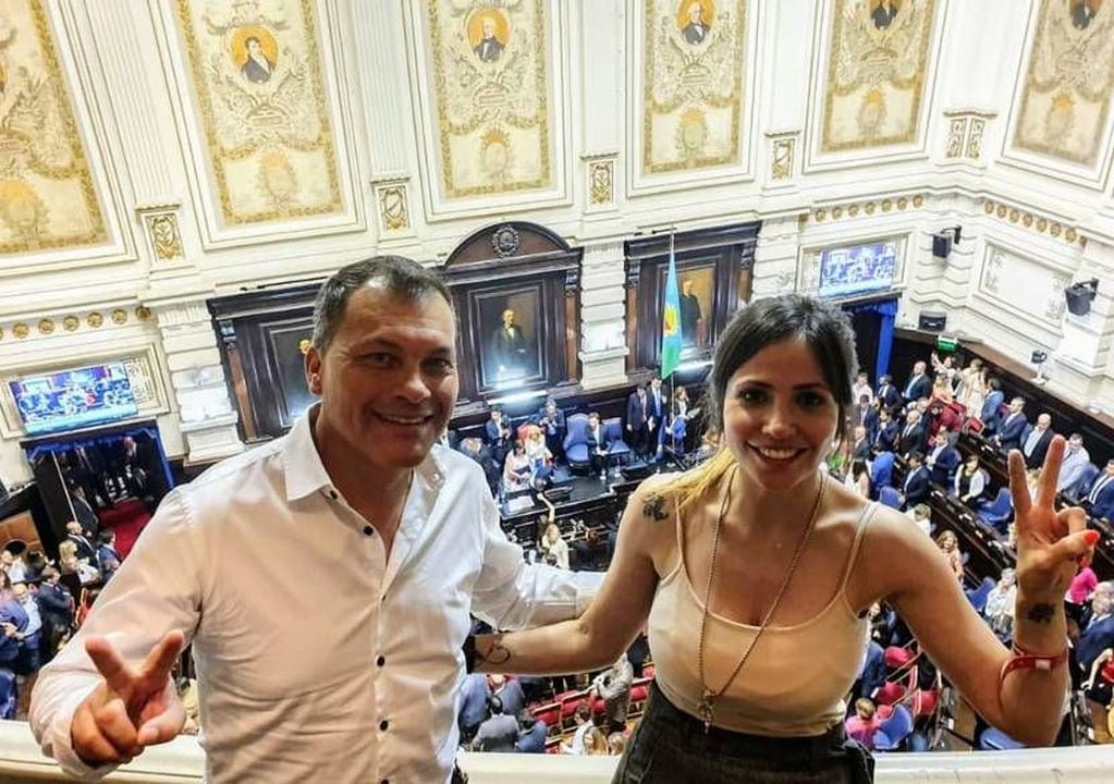 Romina y Walter Festa en el Congreso